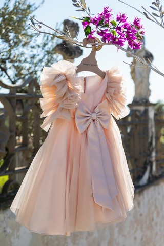 Βαπτιστικό φόρεμα Ντάλια dusty pink