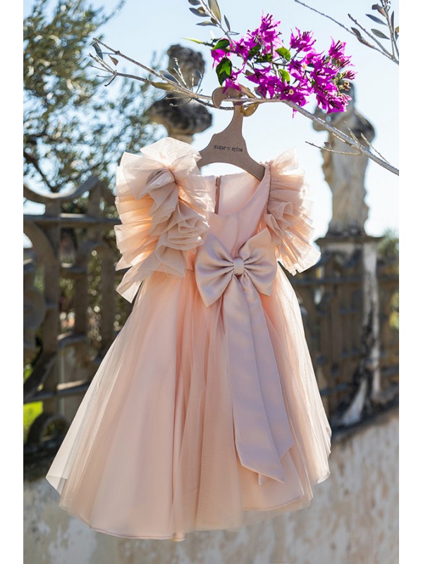 Βαπτιστικό φόρεμα Ντάλια dusty pink