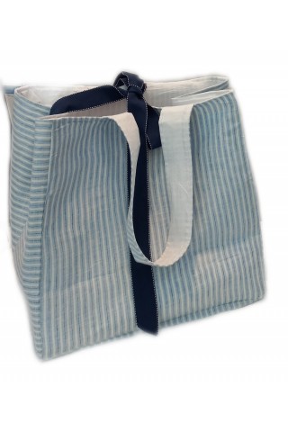 Βαπτιστική τσάντα λευκή-γαλάζια